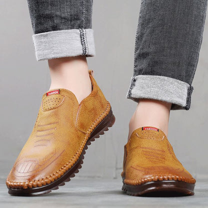 Aiden | Men’s Orthopedic Slip-On Leather Loafers with Anti-Slip Sole