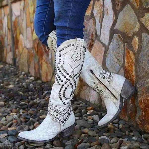 Bethany | Western Cowboy Boots – Embroidered High Shaft Comfort