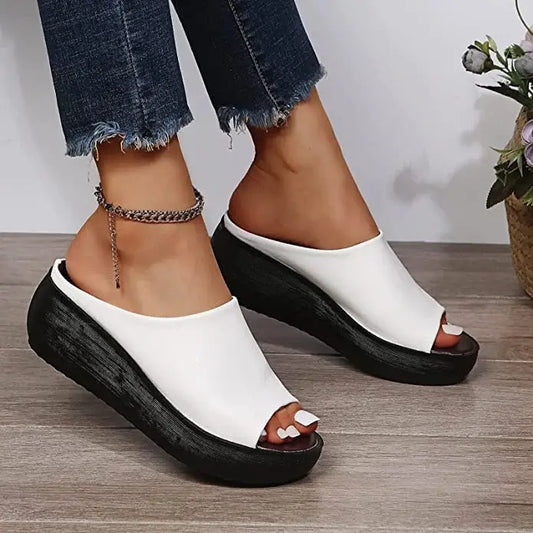 Eleanor | Women’s Orthopedic Slip-On Wedge Sandals with Open Toe