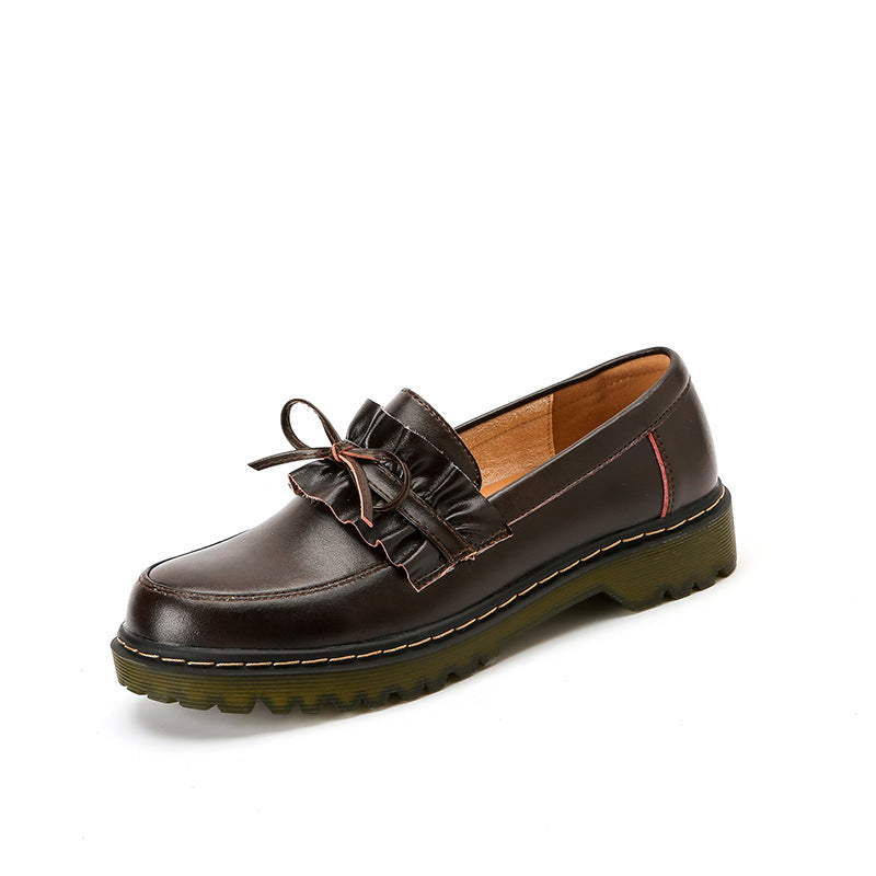 Orthopedic Balance Leather Loafers - Chunky Heel Comfort