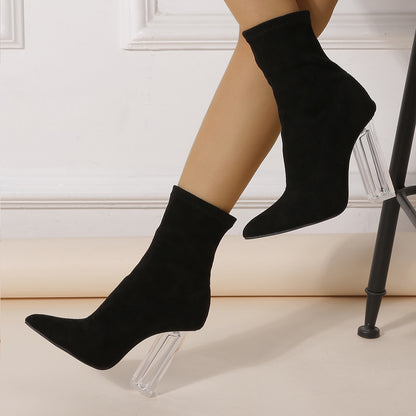 Mirabelle | CrystalLift Orthopedic Clear-Heel Ankle Boots