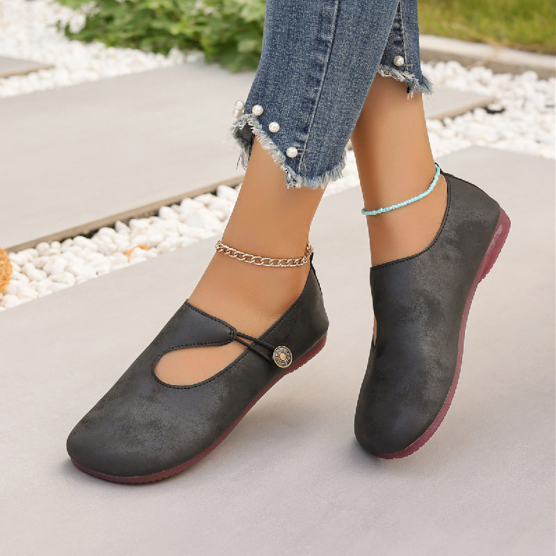 Orthopedic Balance Women’s Vintage Mary Jane Flats – Soft Comfort Everyday Walking Shoes