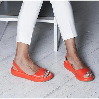Anna | Open-Toe Slingback Flats with Orthopedic Comfort Sole