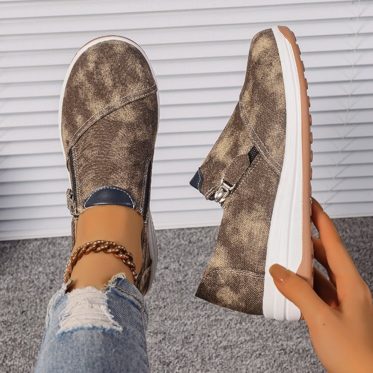 Orthopedic Balance Denim Slip-On Sneakers – Lightweight Casual Walking Shoes