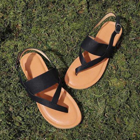 Paige | Women’s Orthopedic Cross Strap Flat Sandals