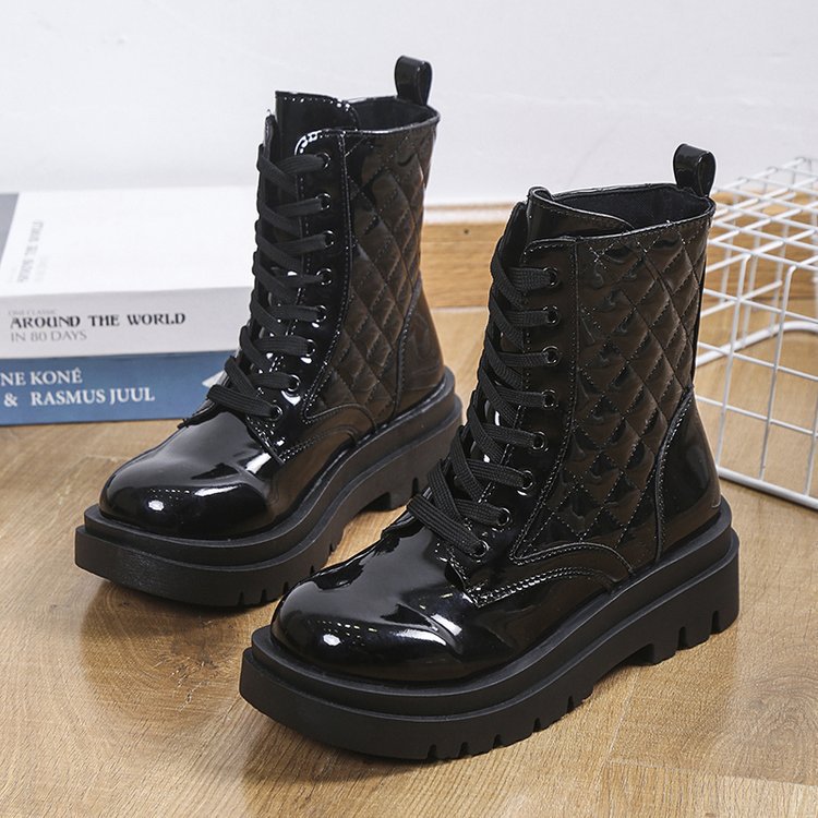 Orthopedic Balance Quilted Platform Boots - Thick Heel