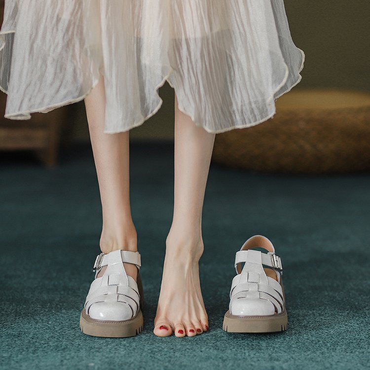 Orthopedic Balance Platform Sandals - Closed Toe Comfort