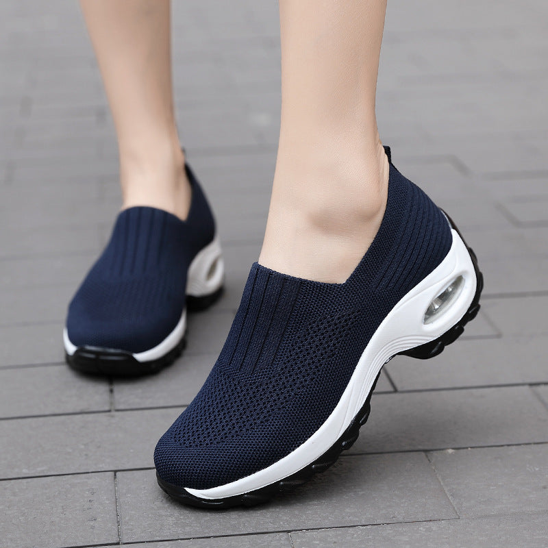 Orthopedic Balance Women’s Air Cushion Slip-On Sneakers – Lightweight Support Walking Shoes