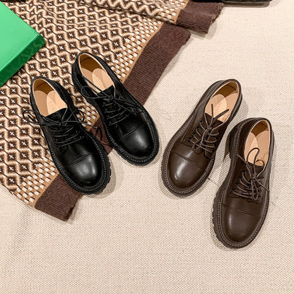 Orthopedic Balance Leather Platform Shoes - Supportive Heel