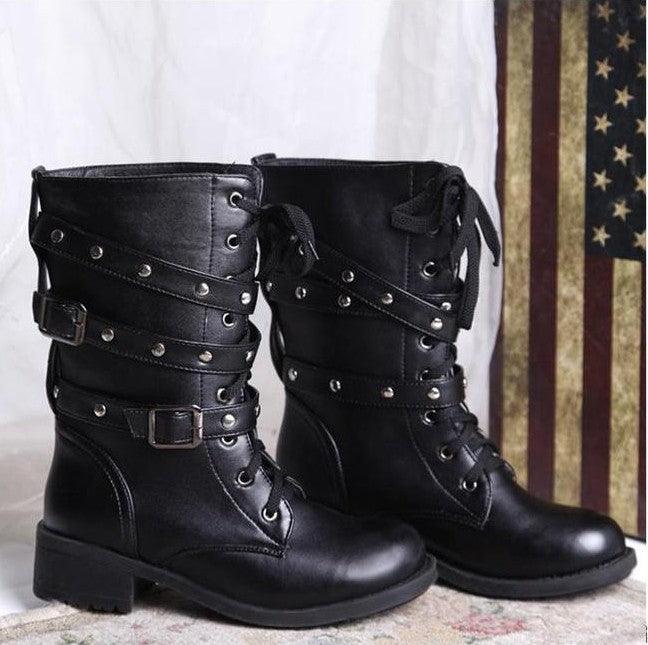 Maiara | IronLace Orthopedic Combat Ankle Boots