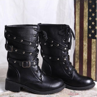 Maiara | IronLace Orthopedic Combat Ankle Boots