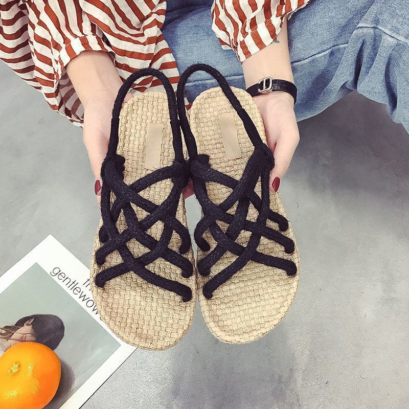 Orthopedic Balance Handmade Braided Strappy Flat Sandals