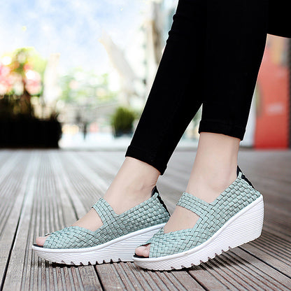 Orthopedic Balance Breathable Printed Wedge Slip-On Flats