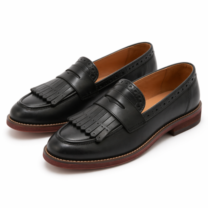 Orthopedic Balance Classic Fringe Loafers – Elegant Vintage Comfort Slip-On Shoes