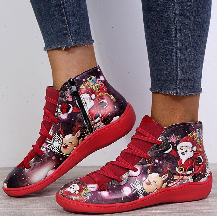 Orthopedic Balance Christmas Boots - Short Leather Comfort