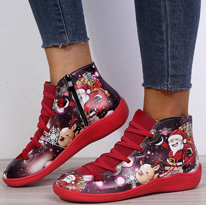 Orthopedic Balance Christmas Boots - Short Leather Comfort