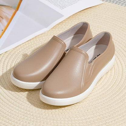 Orthopedic Balance | Perforated Leather Slip-On Comfort Shoes