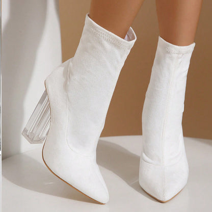 Mirabelle | CrystalLift Orthopedic Clear-Heel Ankle Boots