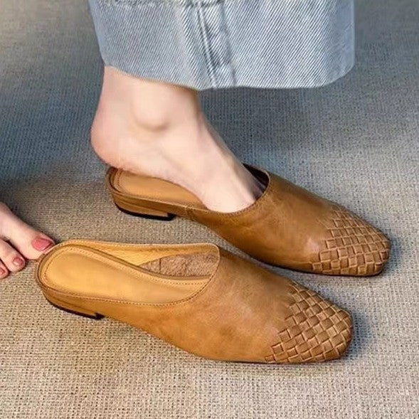 Orthopedic Balance | Woven Toe Slip-On Mule Loafers