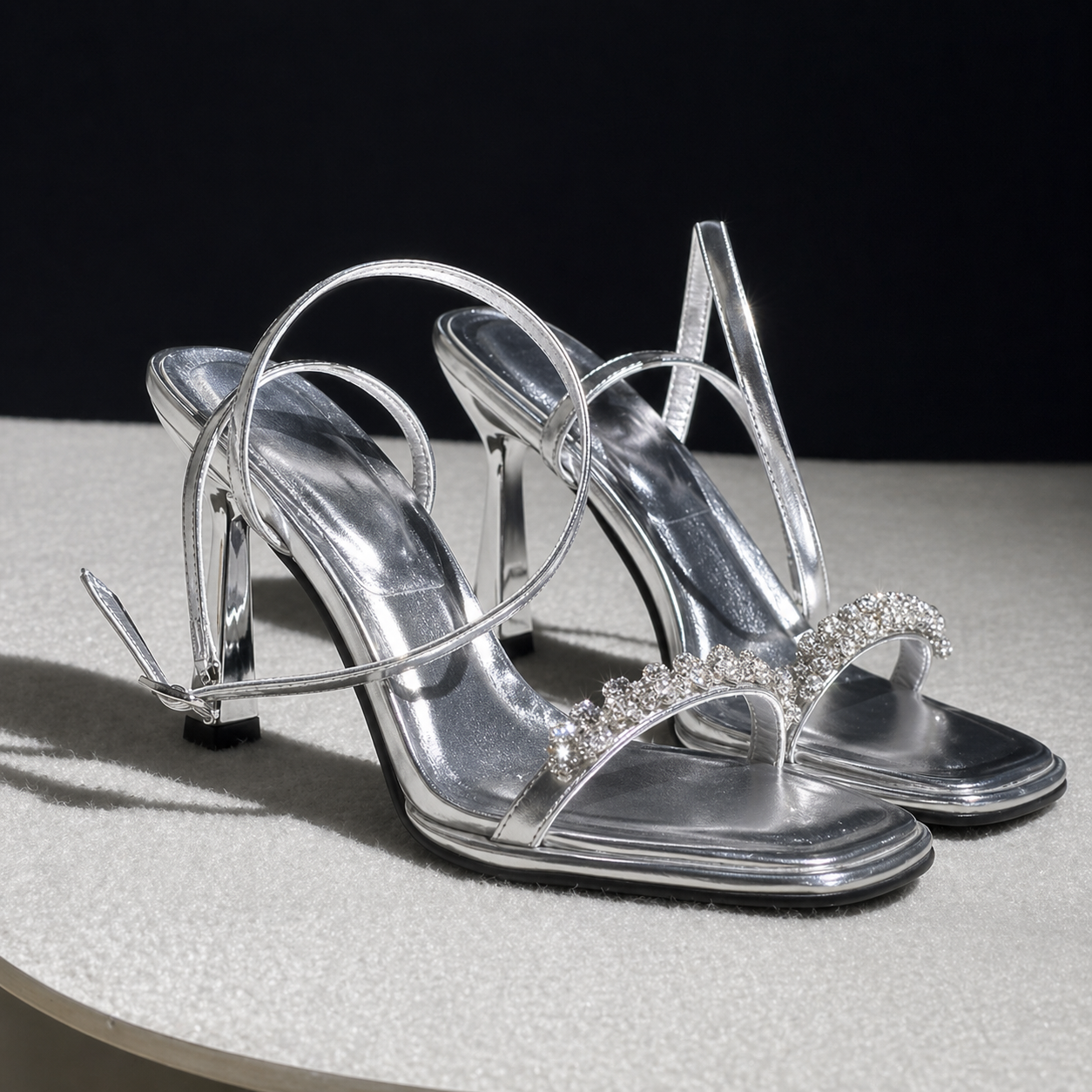 Orthopedic Balance | Clear Strap Ankle Strap Stiletto Heels