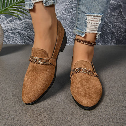 Orthopedic Balance Pointed Toe Chunky Heel Shoes - Comfort