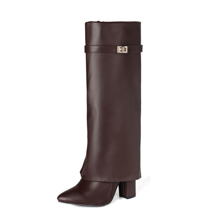 Orthopedic Balance Mid-Calf Boots - Pointed Toe & Buckles