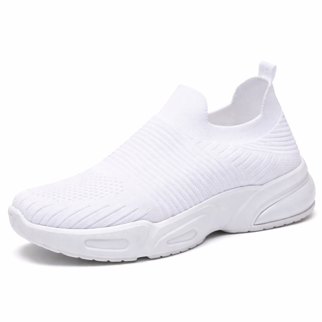 Orthopedic Air Cushion Slip-On Sneakers – Breathable Knit Lightweight Walking Shoes