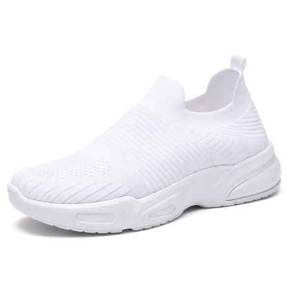 Orthopedic Air Cushion Slip-On Sneakers – Breathable Knit Lightweight Walking Shoes