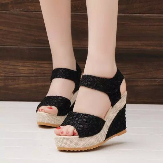 Orthopedic Balance Flat-Bottomed High-Heeled Sandals - Unique Elegance