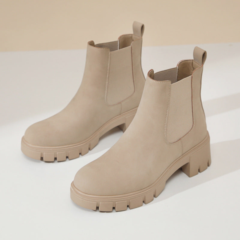 Sandy | Women's Thick Bottom Suede Dr Martens Boots