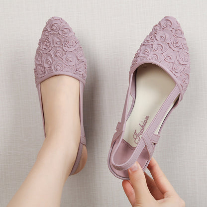 Serenity | Women’s Orthopedic Floral Lace Slingback Flats