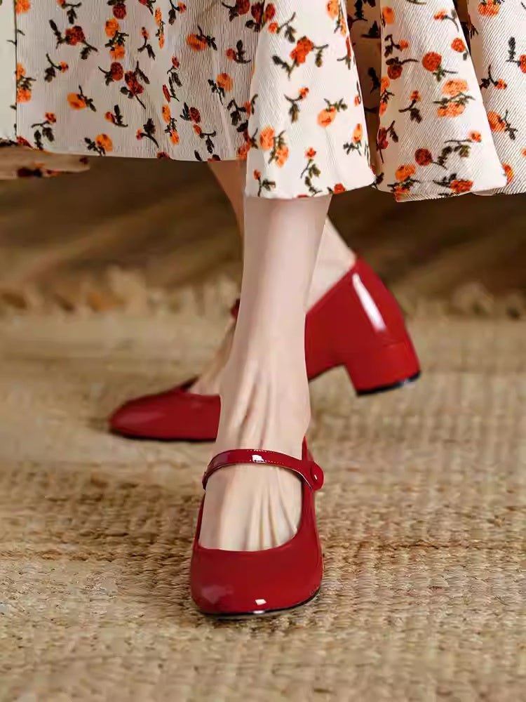 Orthopedic Balance French Pumps - Soft Bottom Chunky Heel