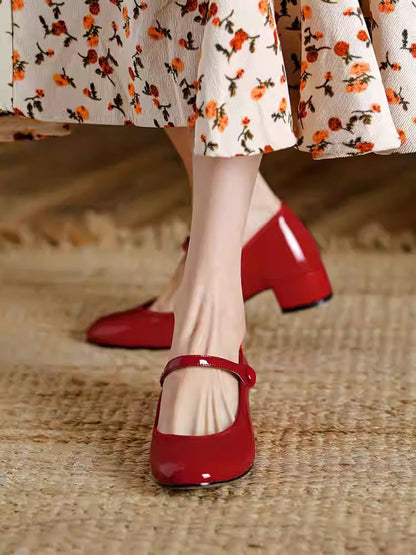 Orthopedic Balance French Pumps - Soft Bottom Chunky Heel