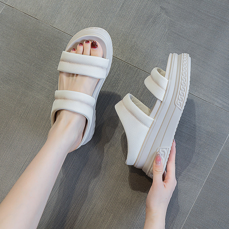 Orthopedic Balance Double Strap Platform Comfort Slide Sandals