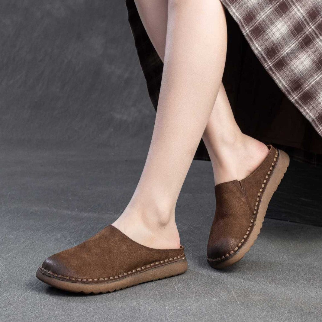 Maren | Soft Leather Slip-On Comfort Mules