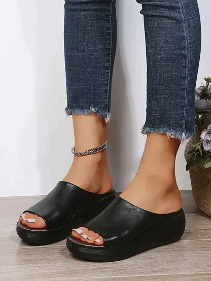 Eleanor | Women’s Orthopedic Slip-On Wedge Sandals with Open Toe