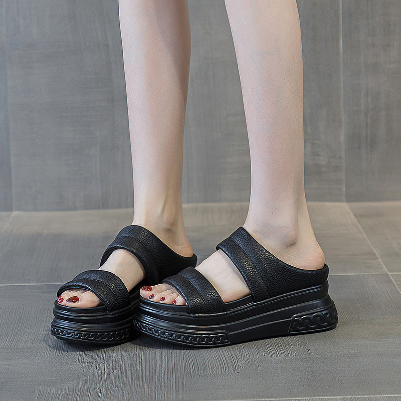 Orthopedic Balance Double Strap Platform Comfort Slide Sandals