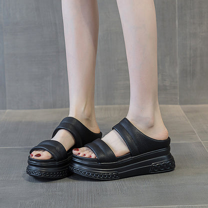 Orthopedic Balance Double Strap Platform Comfort Slide Sandals