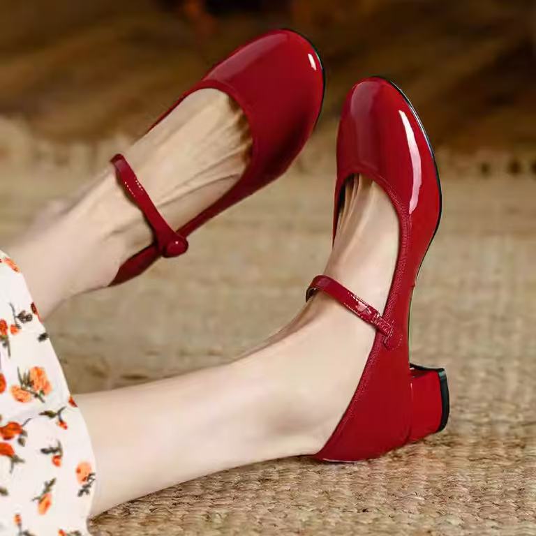 Orthopedic Balance French Pumps - Soft Bottom Chunky Heel