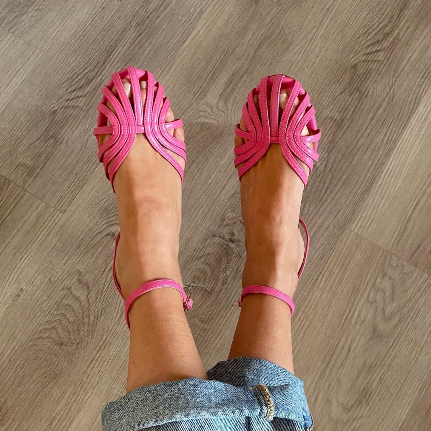 Brooke | Orthopedic Ankle-Strap Flats – Shimmer & Chic Comfort