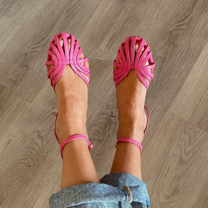 Brooke | Orthopedic Ankle-Strap Flats – Shimmer & Chic Comfort