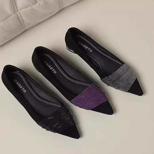 Orthopedic Balance | Pointed Toe Colorblock Ballet Flats