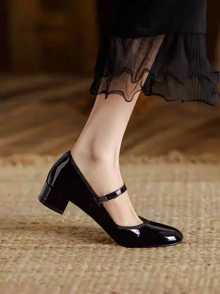 Orthopedic Balance French Pumps - Soft Bottom Chunky Heel