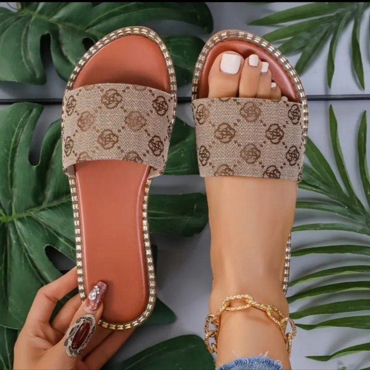 Orthopedic Balance Floral Flat Sandals - Comfort And Unique Style