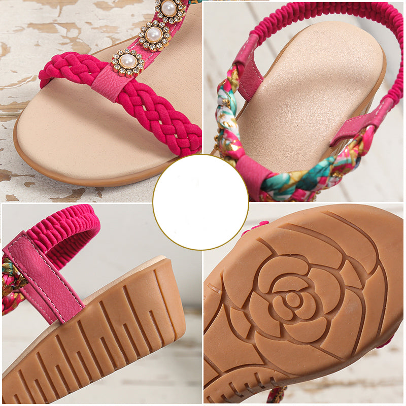 Orthopedic Balance Bohemian Braided Sandals  - Unique And Elegant