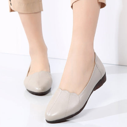 Orthopedic Balance Leather Flats - Soft Soled Comfort Shoes