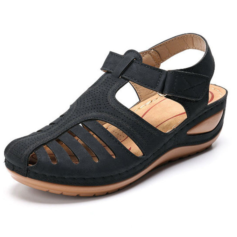 Orthopedic Balance Plus Size Retro Wedge Sandals - Comfort And Style