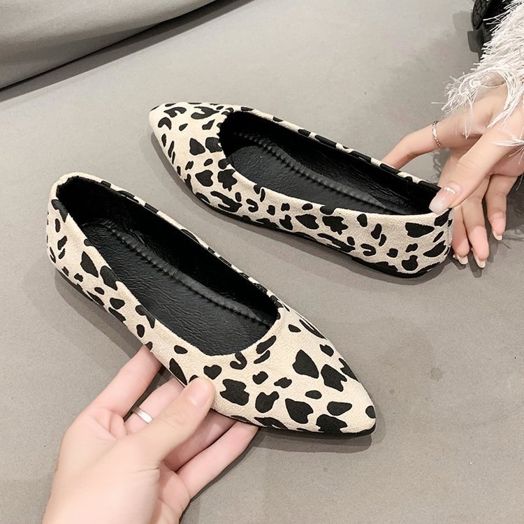 Orthopedic Balance Leopard Flats - Pointed Toe Comfort