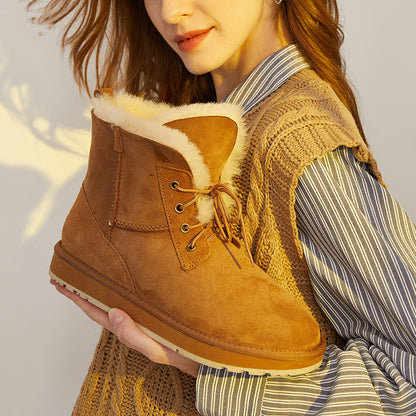 Alina | Fur-Lined Suede Lace-Up Winter Boots