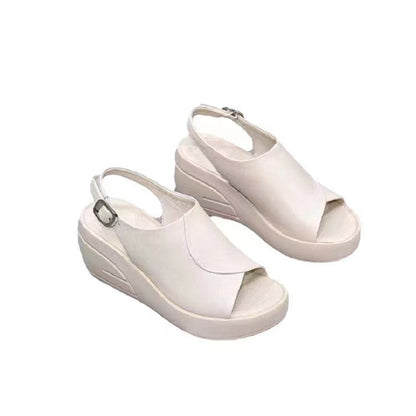 Orthopedic Peep-Toe Wedge Sandals